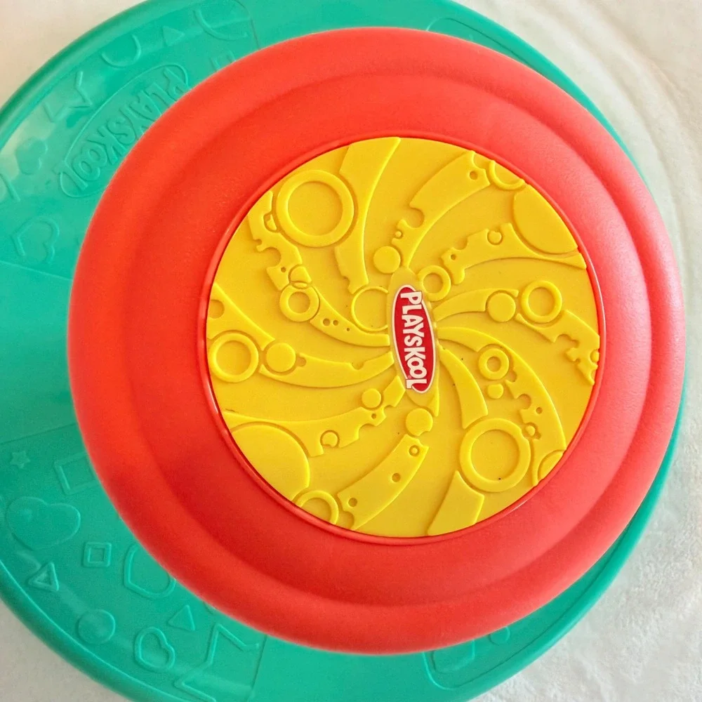 Playskool Sit 'n Spin Toddler Activity Toy Green Red 34451 Classic Spinning Toy